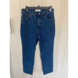 Abercrombie & Fitch Womens Ankle Straight Ultra High Rise Denim Jeans